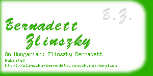 bernadett zlinszky business card